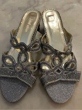 Johns Fashion Silver Rhinestone Dress Sandals